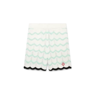 Bawełniane szorty z dzianiny szydełkowej Gradient Wave
