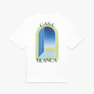 Biały T-shirt z krótkim rękawem Arches w szortach