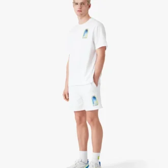 Biały T-shirt z krótkim rękawem Arches w szortach