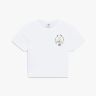 Biały T-shirt z krótkim rękawem Casa Way Baby Szorty