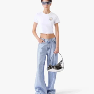 Biały T-shirt z krótkim rękawem Casa Way Baby Szorty