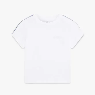 Biały T-shirt z krótkim rękawem Laurel