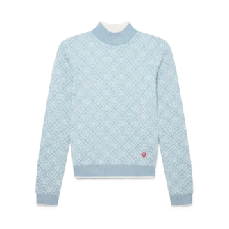 Bluza narciarska z wysokim kołnierzem i monogramem