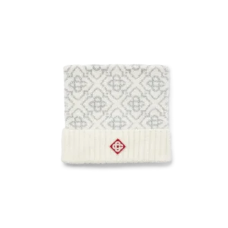Czapka narciarska z monogramem z moheru