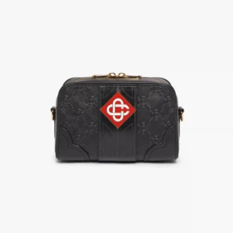 Czarna torebka crossbody z monogramem