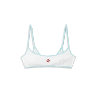 Góra bikini z monogramem w stylu żakardowym