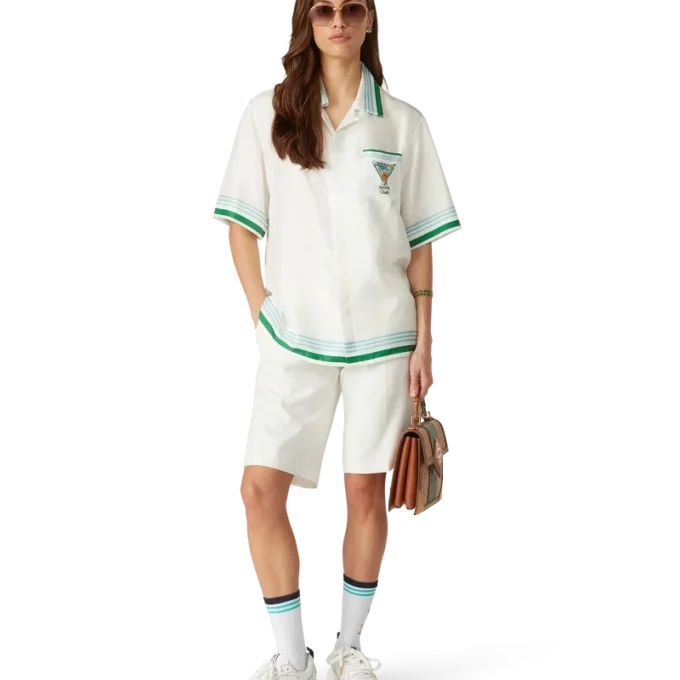 Jedwabne szorty z krótkim rękawem Metaphysical Tennis Icon