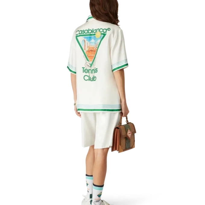 Jedwabne szorty z krótkim rękawem Metaphysical Tennis Icon