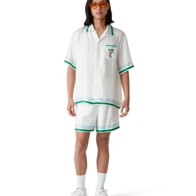 Jedwabne szorty z krótkim rękawem Metaphysical Tennis Icon