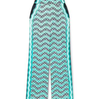 Jedwabne spodnie Monogram Wave