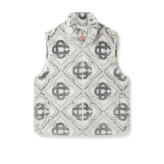 Kamizelka z monogramem z sztucznego futra