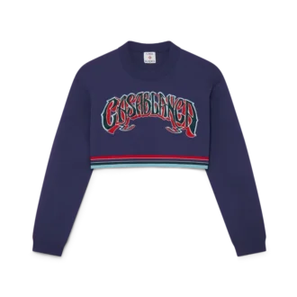 Krótki sweter w stylu baseballowym