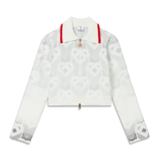 Kurtka frotte z monogramem serca w gradientowym wzorze