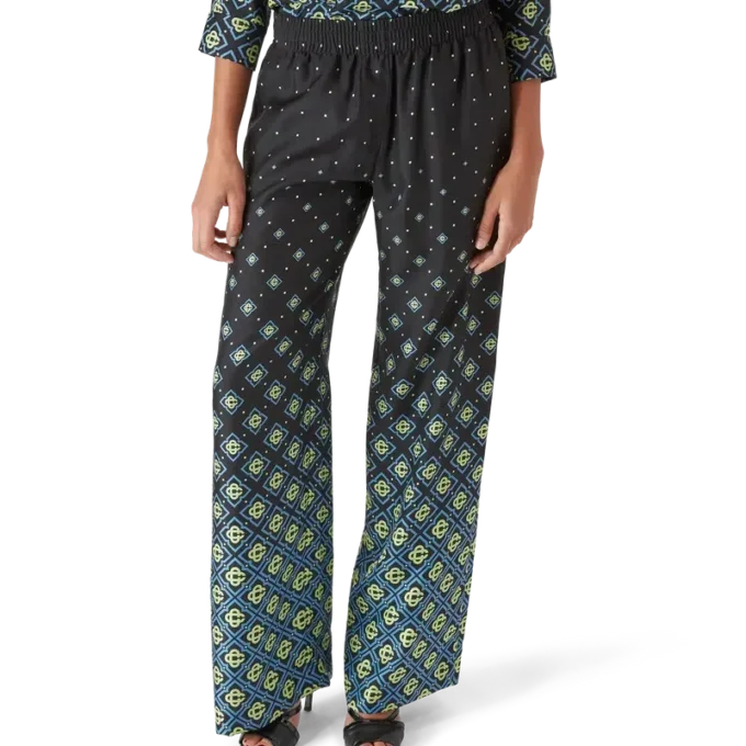 Spodnie z jedwabiu z monogramem w stylu degradé Spodnie z jedwabiu z monogramem w stylu degradé