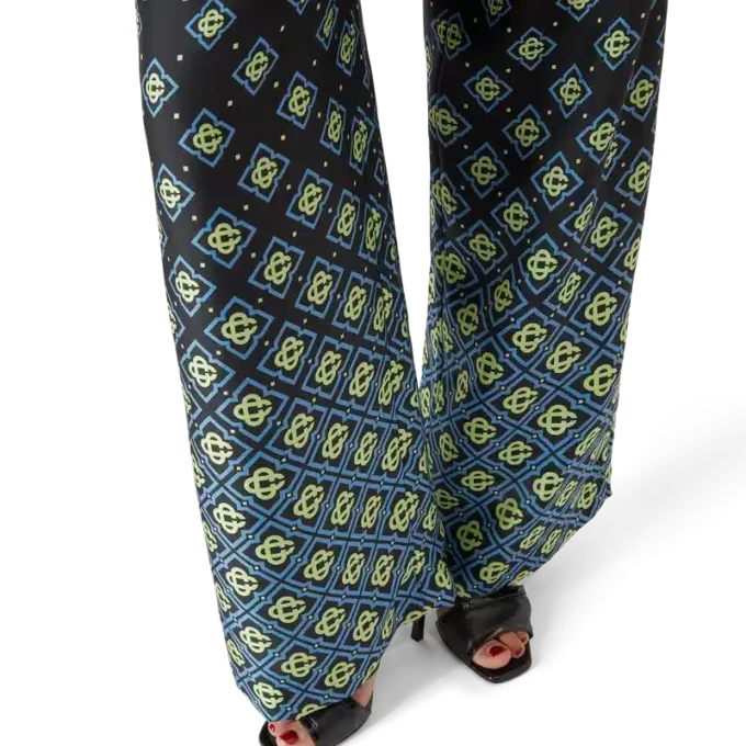 Spodnie z jedwabiu z monogramem w stylu degradé Spodnie z jedwabiu z monogramem w stylu degradé